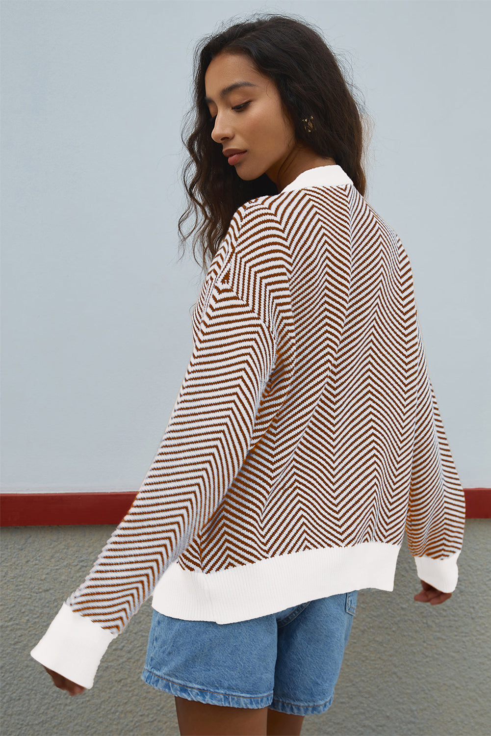 herringbone cardigan