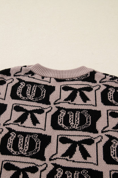 western print sweater