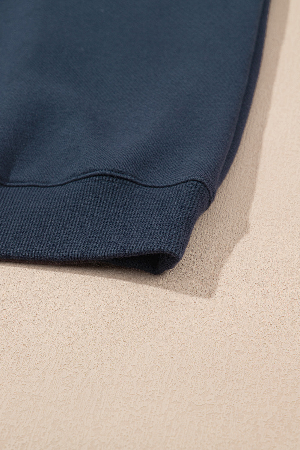 Navy Blue Drop Shoulder Loose Sweatshirt and Joggers Active Set