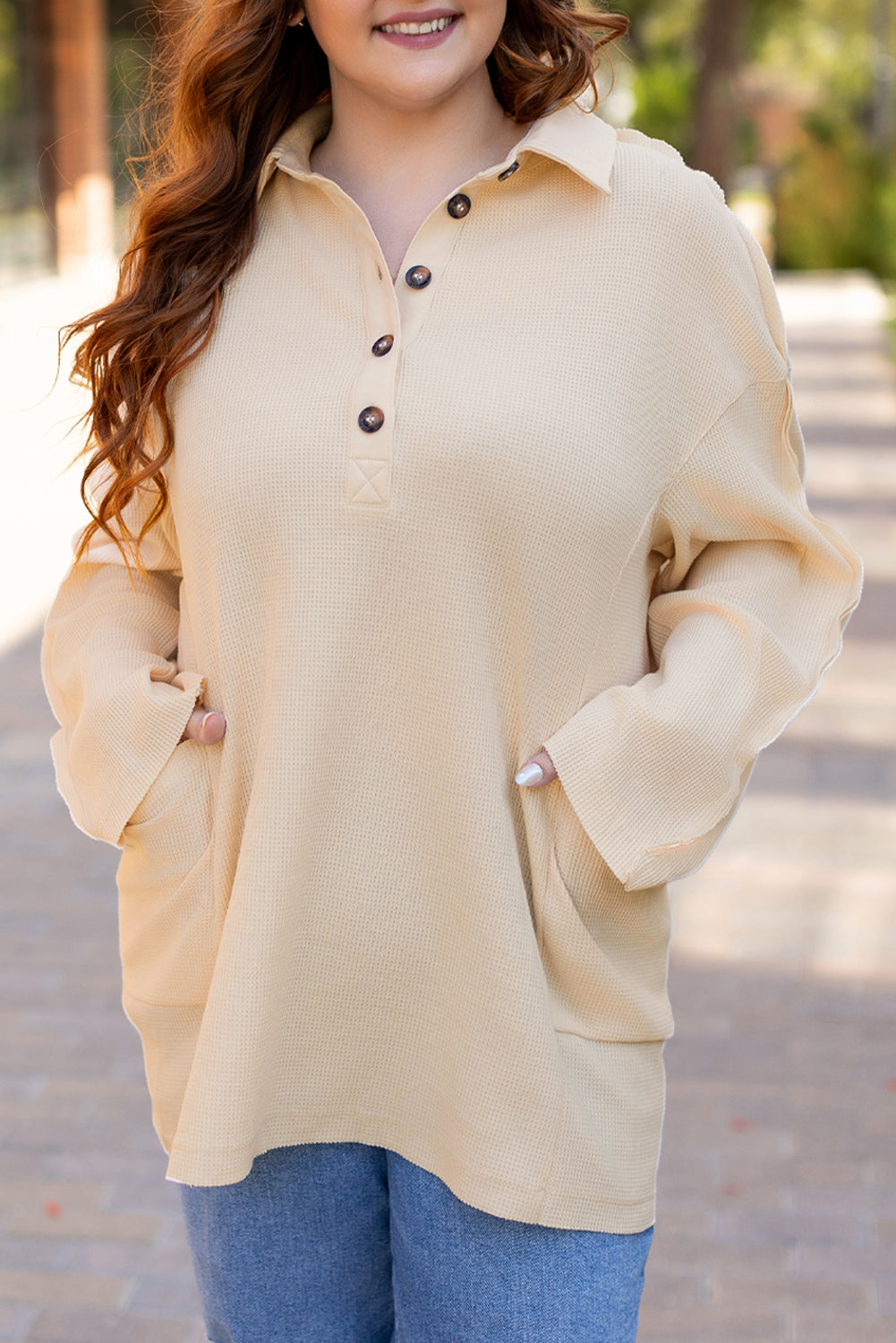 plus size henley top