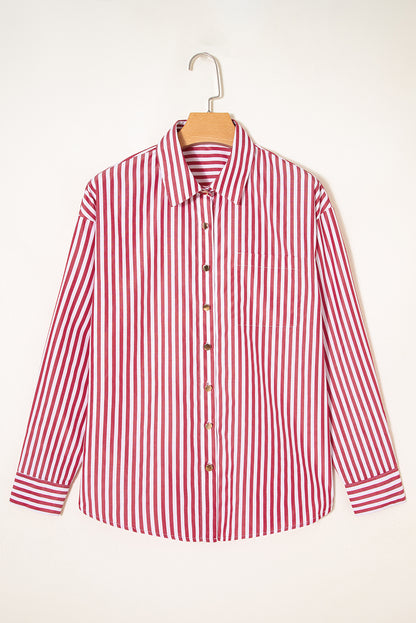 stripe print shirt