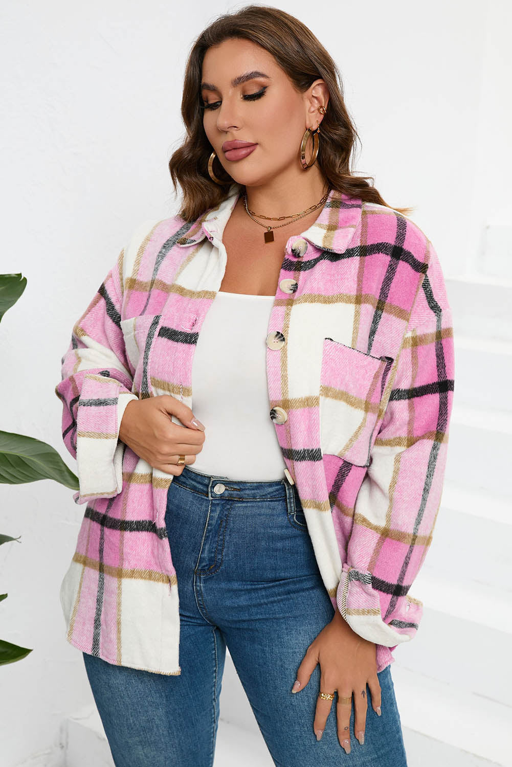 pink plaid jacket