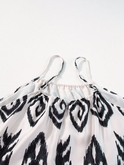 Cowgirl Chic Black Aztec Western Print Halter Maxi Dress