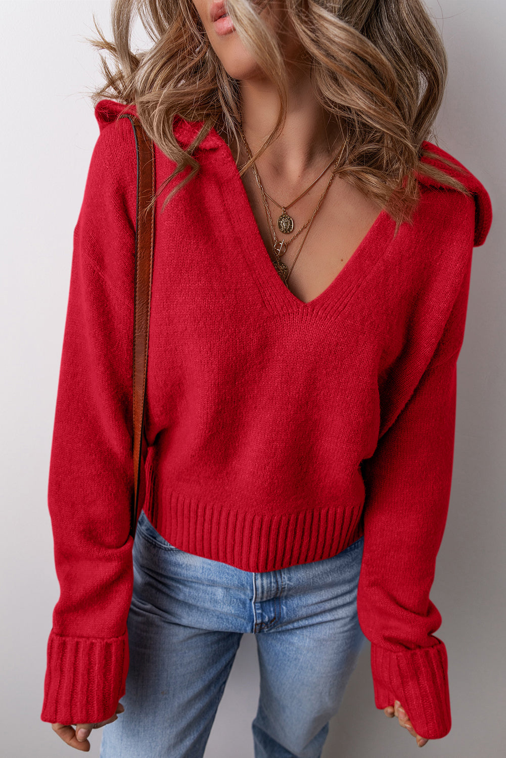 dressy red sweater