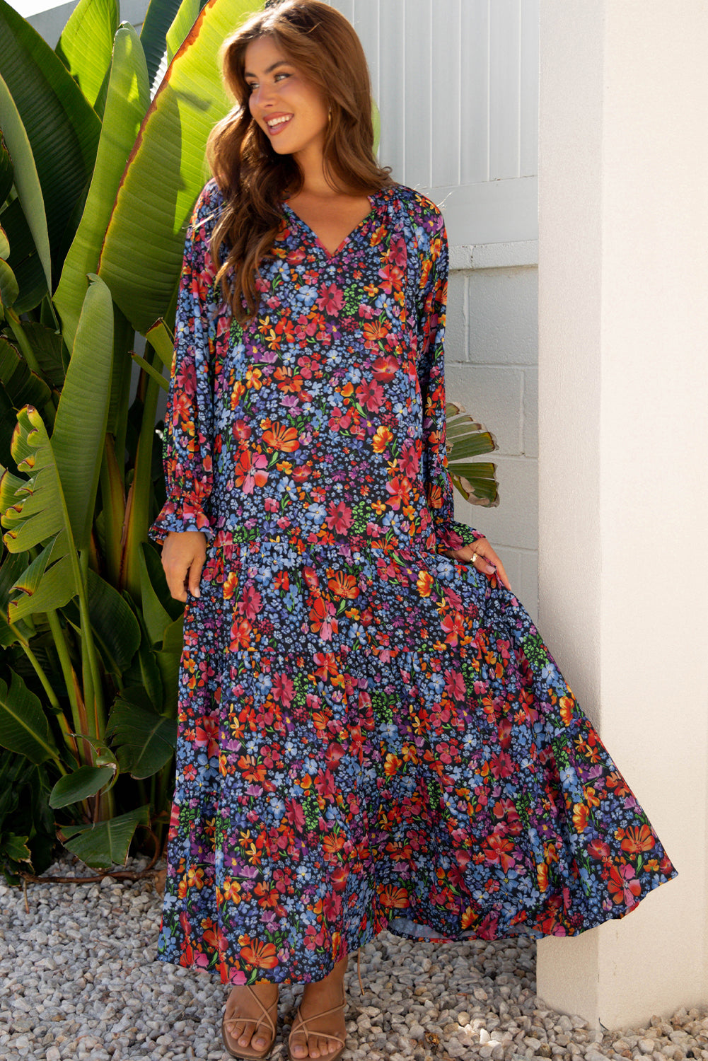 floral long dress