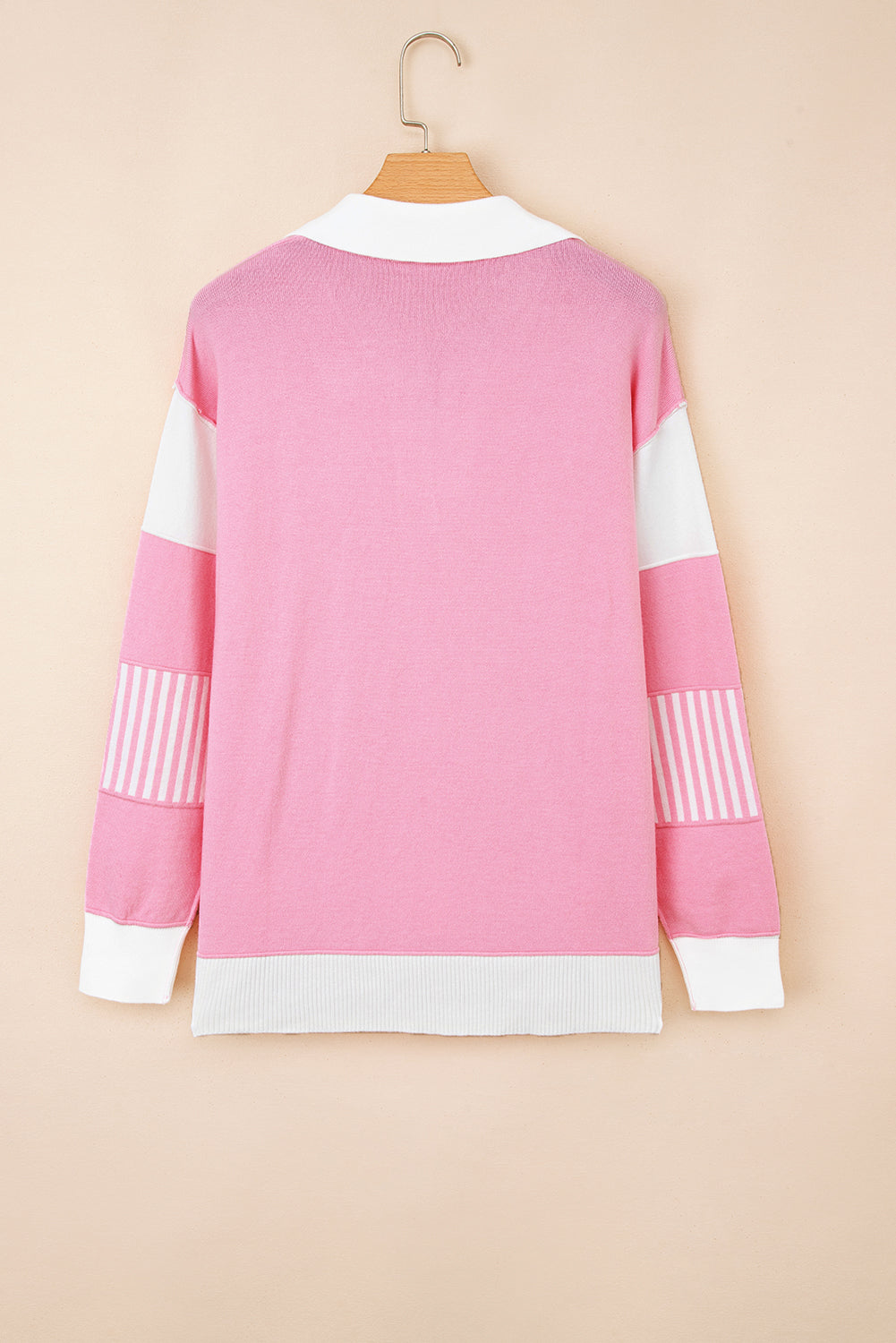 color block knit sweater