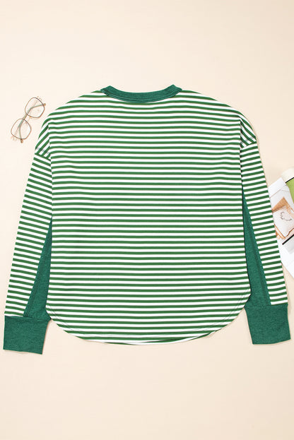 striped long sleeve top