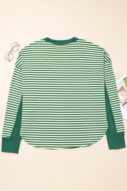 striped long sleeve top