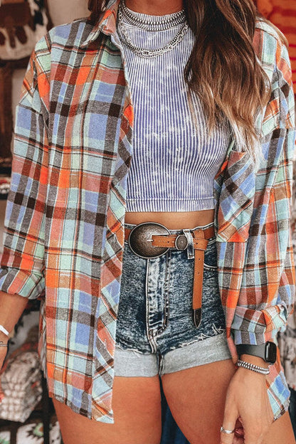 plus size plaid shirt