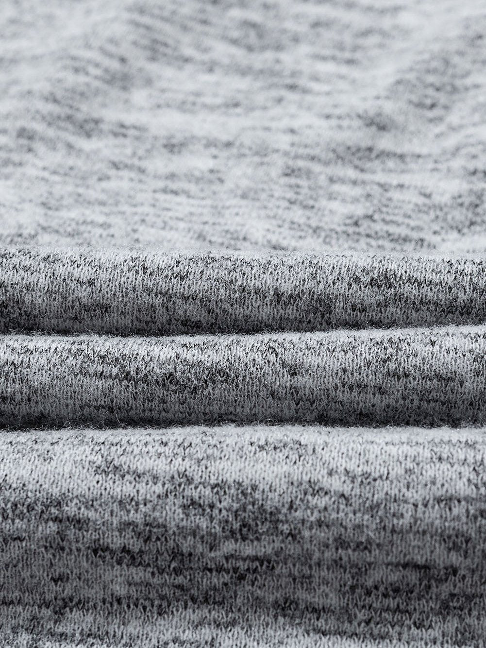 Heathered Gray Zip-Up Pullover with Kangaroo Pocket