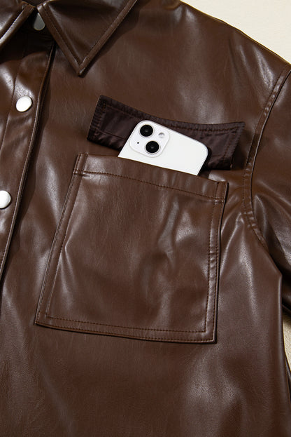 faux leather jacket