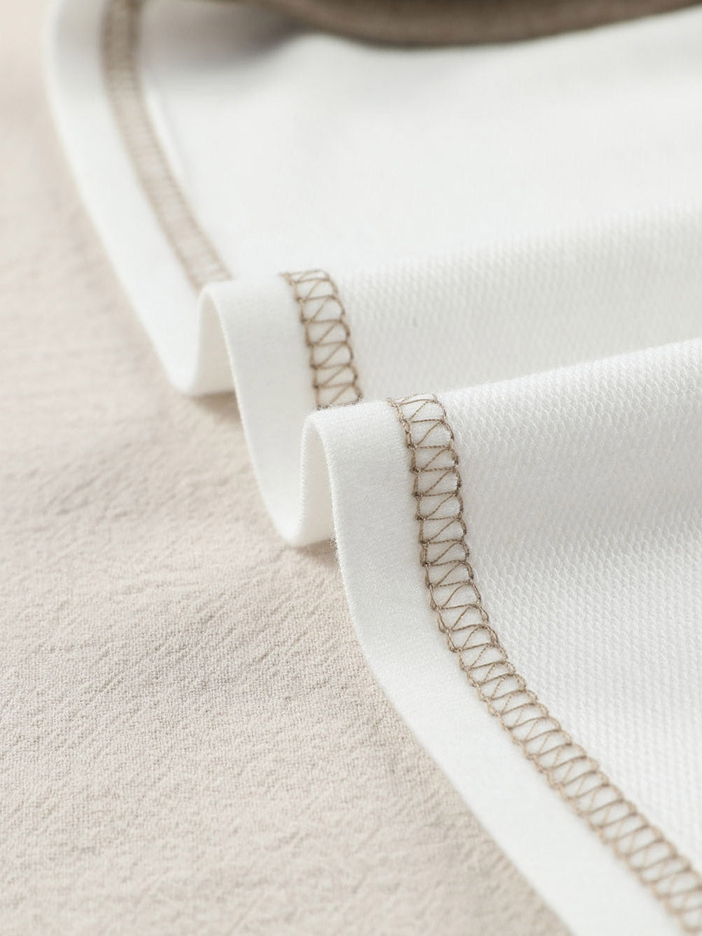 Khaki Patchwork Color Block Knit Top