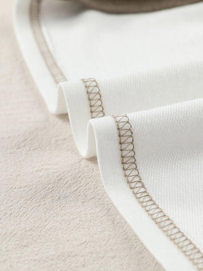 Khaki Patchwork Color Block Knit Top