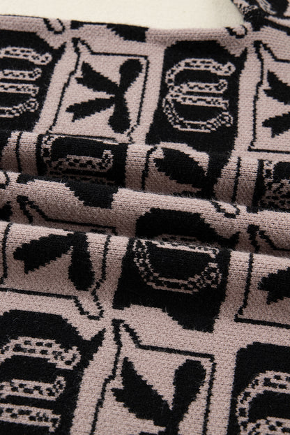 western print sweater