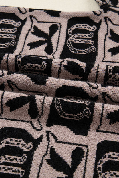 western print sweater