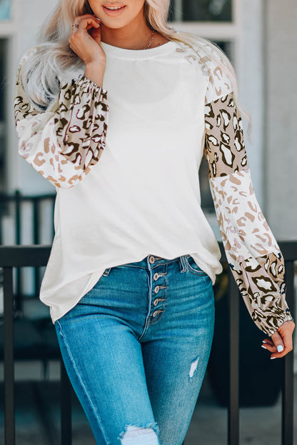 Beige Southern Belle Leopard Bubble Top