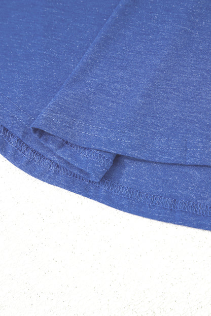 blue long sleeve top