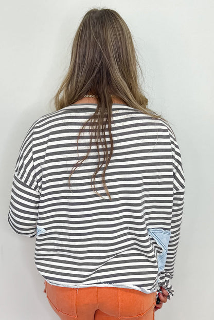 stripe print top