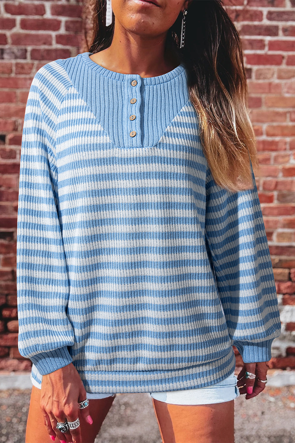 Sky Blue Stripe top