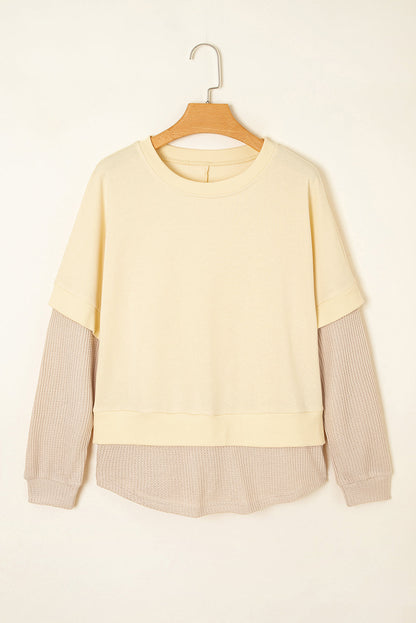 2 in 1 patchwork sweatshirt