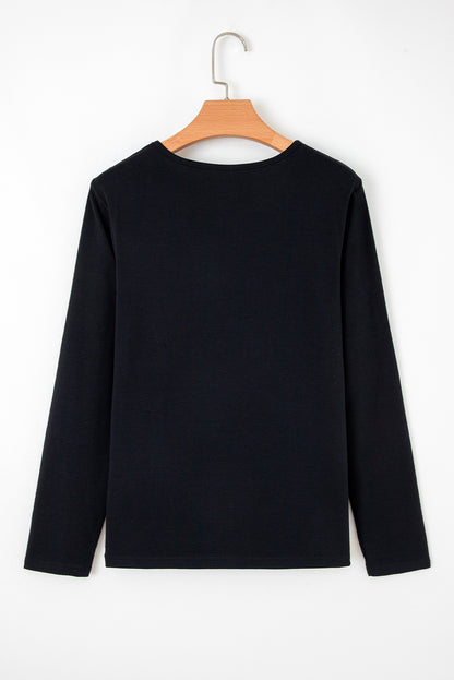 black long sleeve top