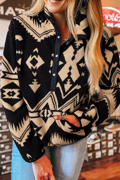 western print sweatshirt