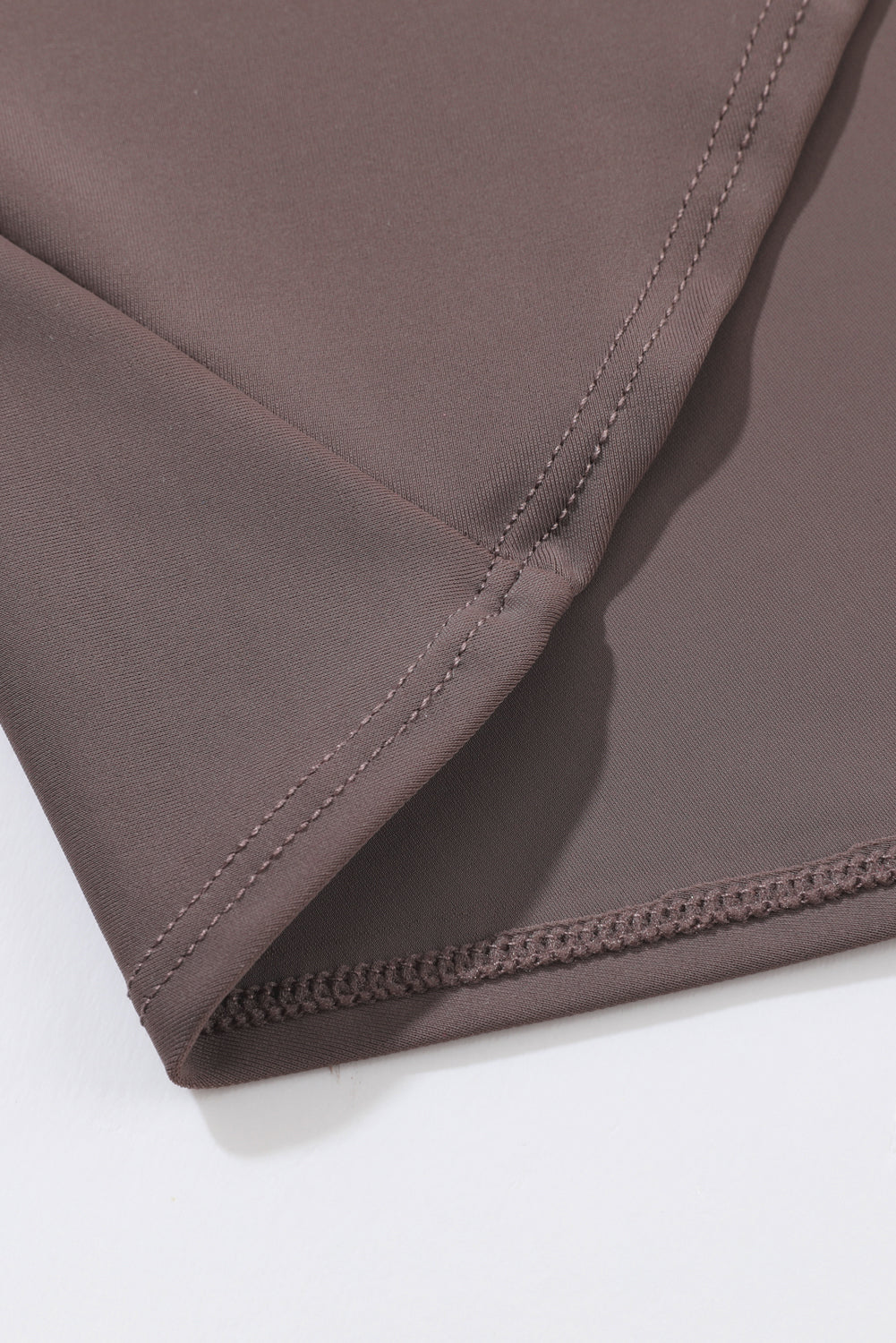 Coffee Brown Knotted Split Sheath Style Swim Dress