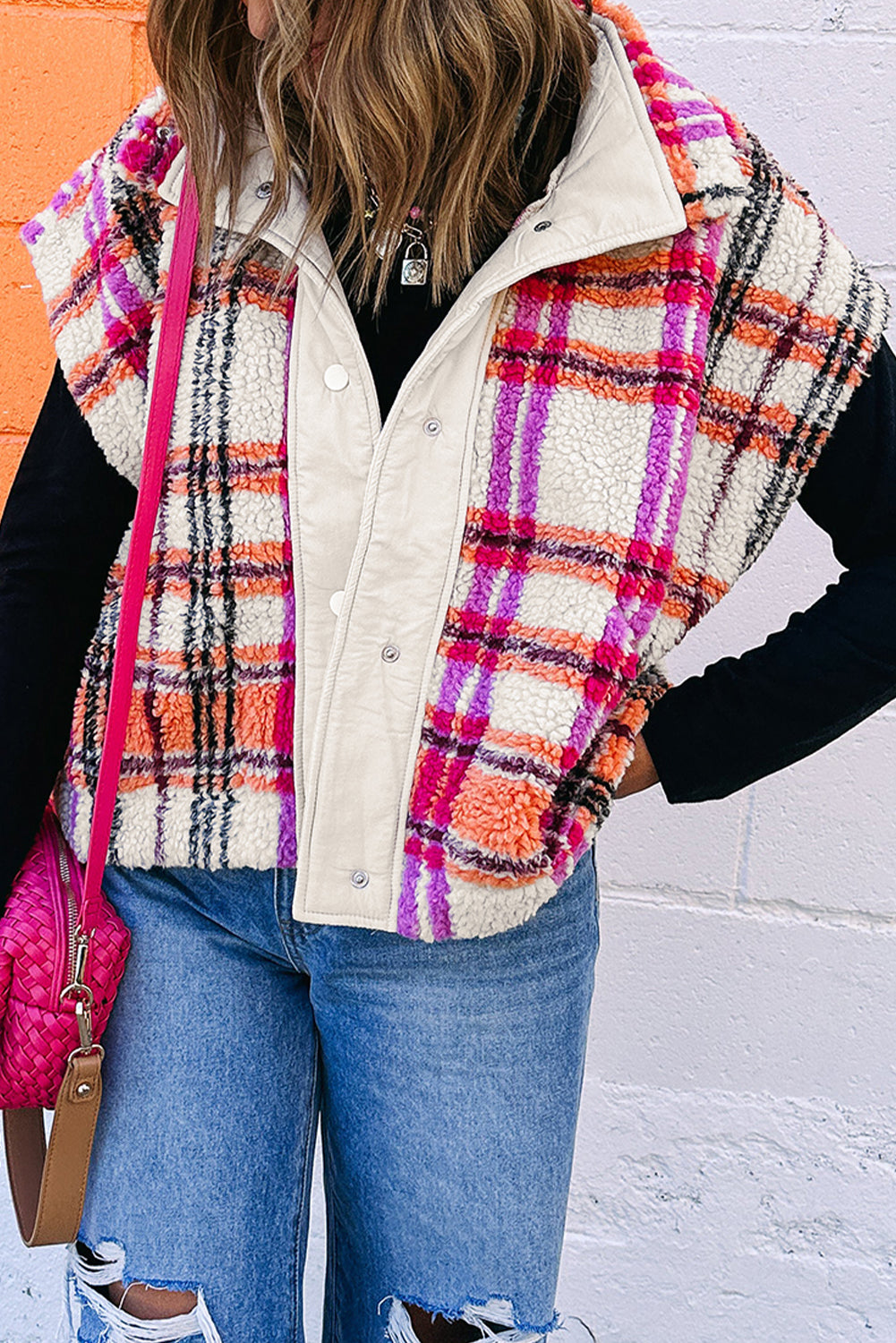 plaid jacket vest