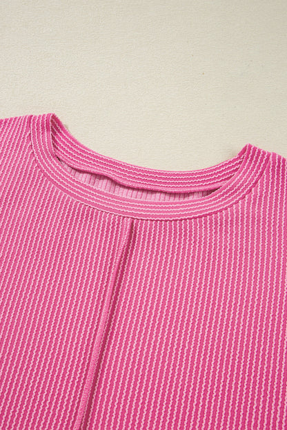 plus size ribbed long sleeve top