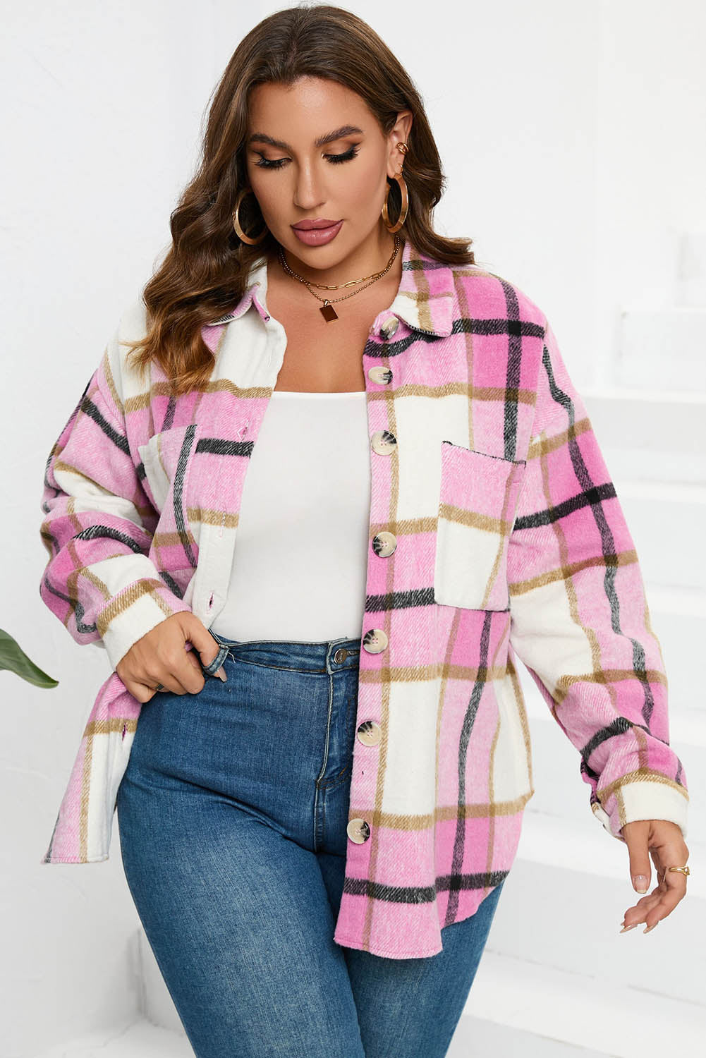 pink plaid jacket