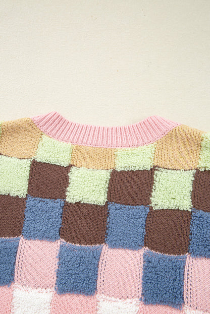 checkered cardigan womens