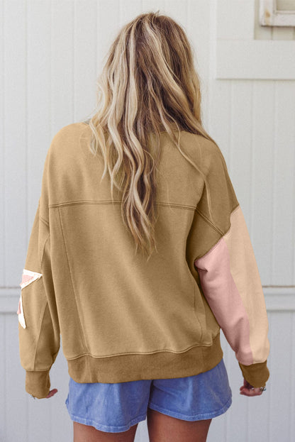 star patchwork sweatshirt