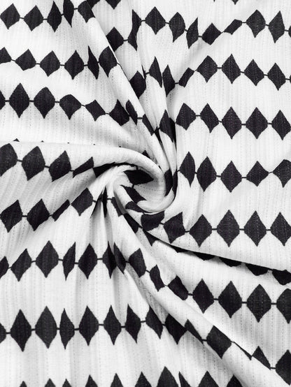 Knitted Striped Henley Oversized Hooded Hoodie