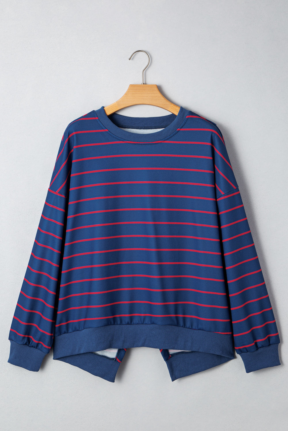 stripe print sweatshirt