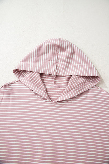 stripe print hoodie