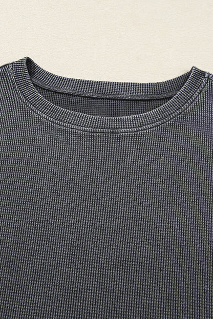 waffle long sleeve top