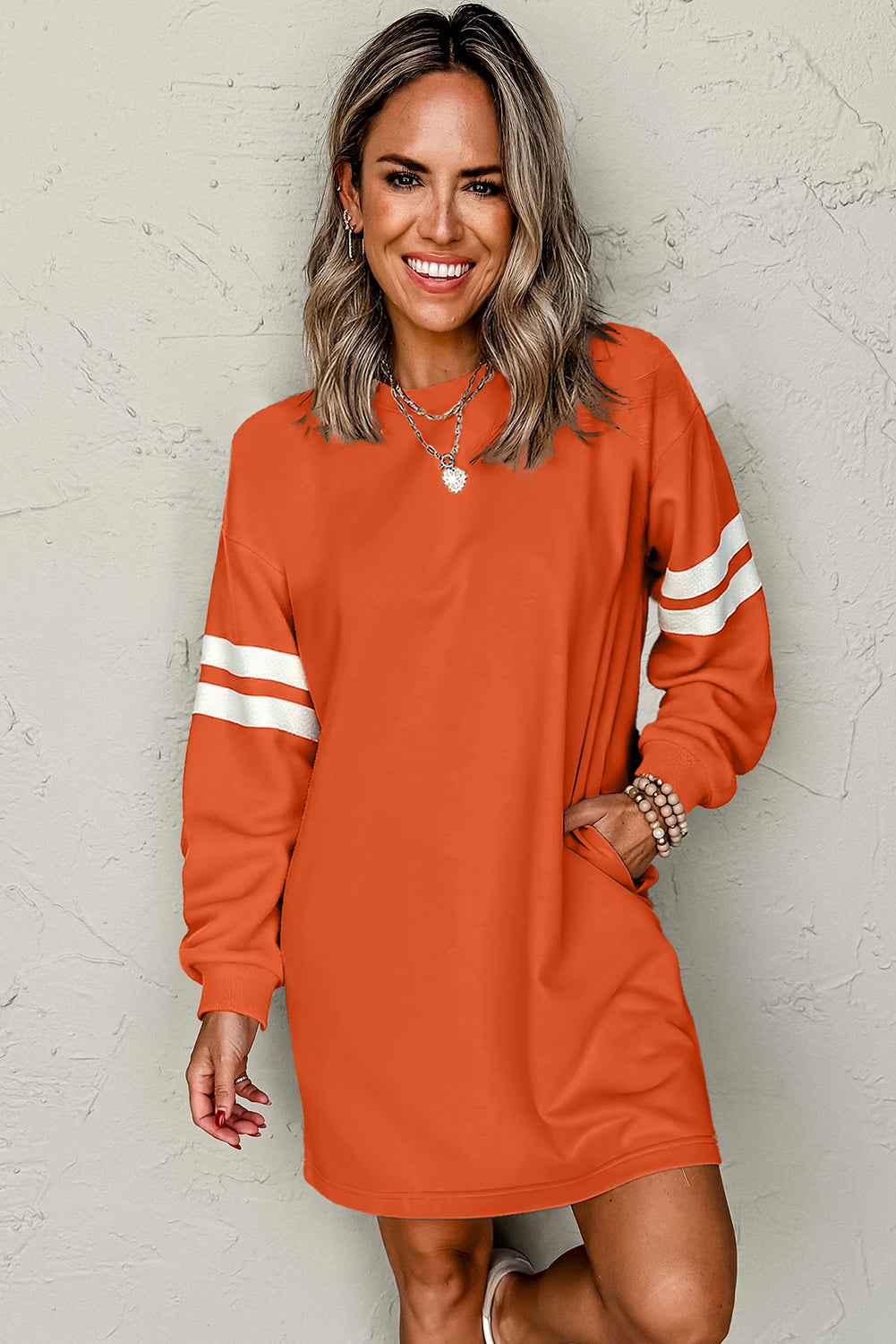 varsity sweatshirt dress