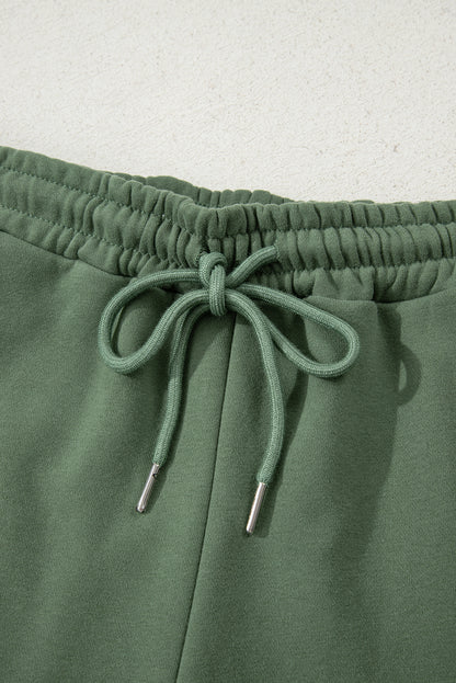 casual hoodie short set