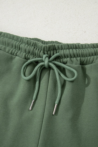 casual hoodie short set