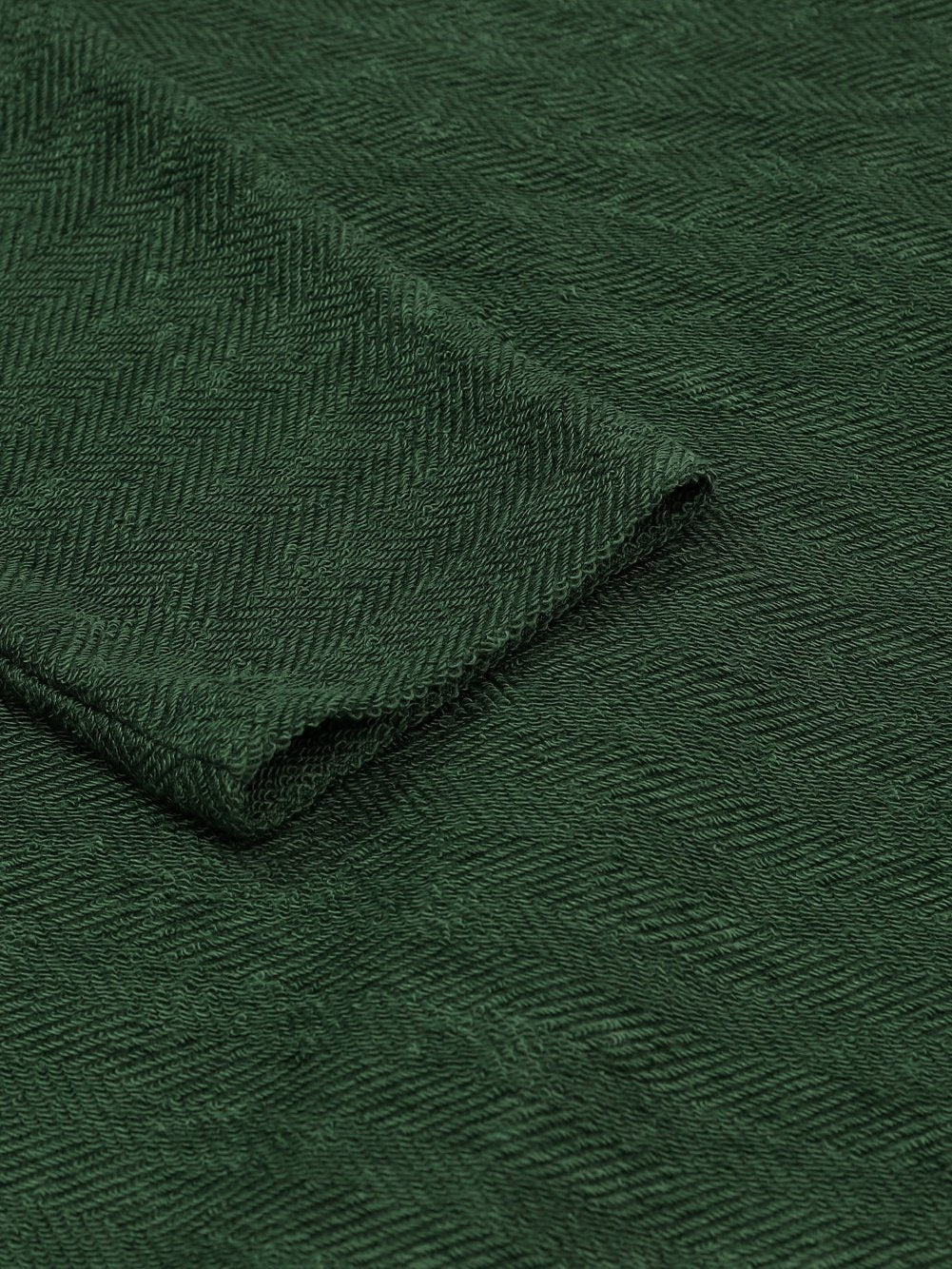 Green Knit Cotton Blend Casual Shacket with Chest Pockets