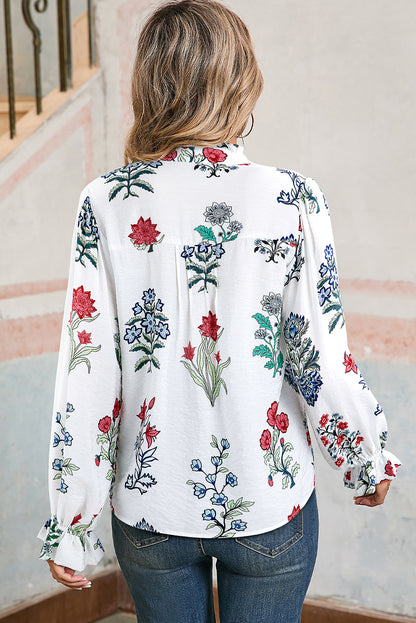 white floral shirt