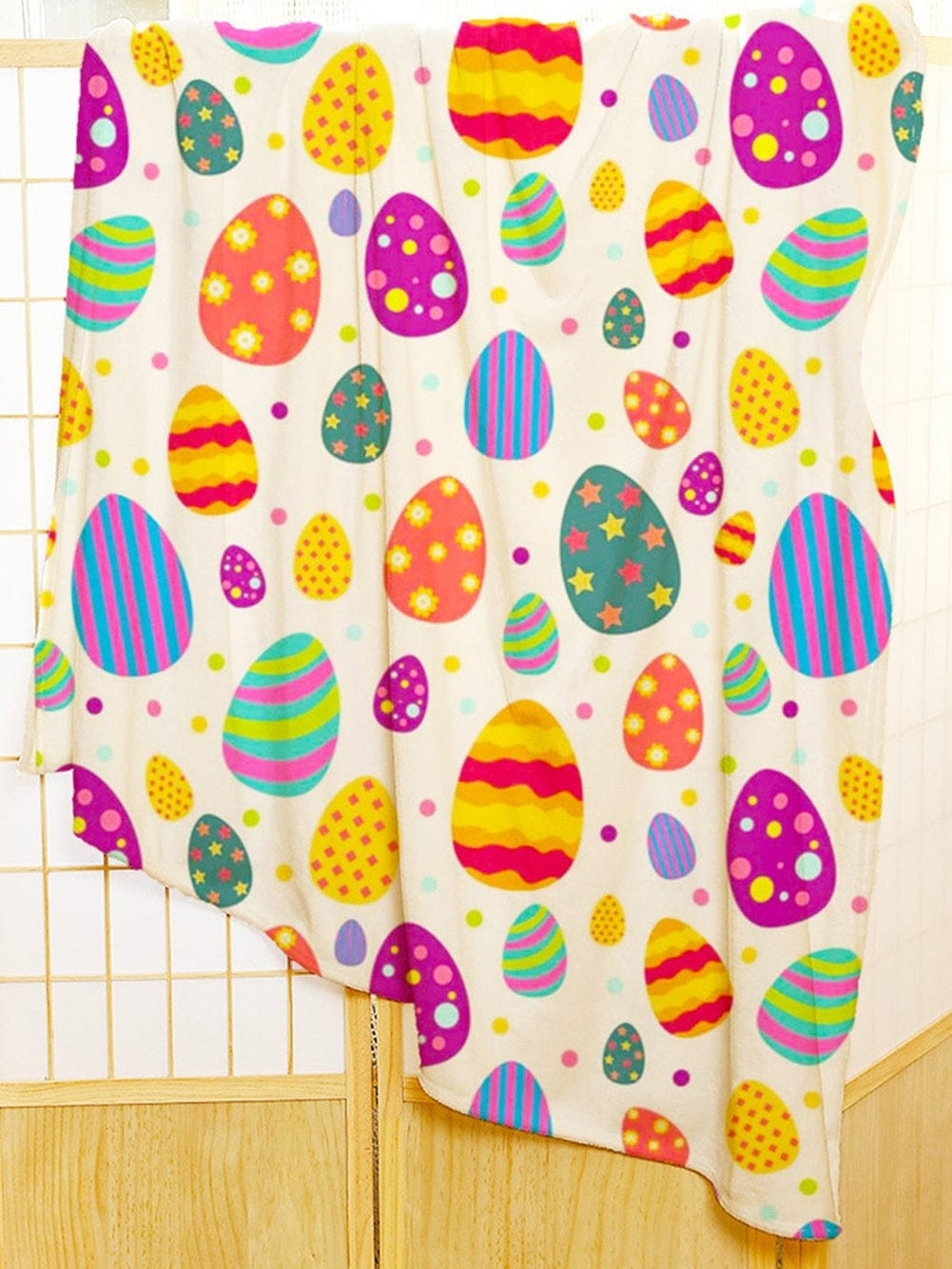 Easter Egg Delight Cozy Flannel Throw - 130*150cm