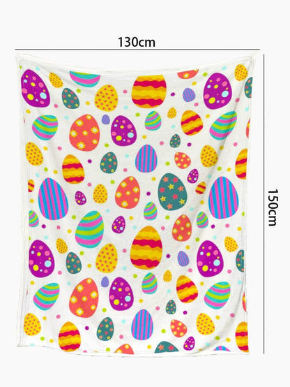 Easter Egg Delight Cozy Flannel Throw - 130*150cm