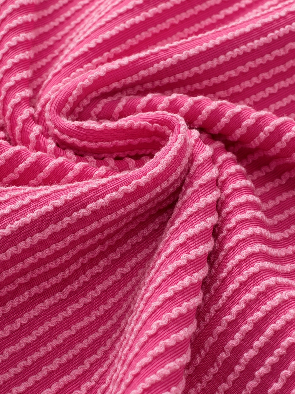 Rose Red Leopard Trim V Neck Short Sleeve Plus Size Corded Top