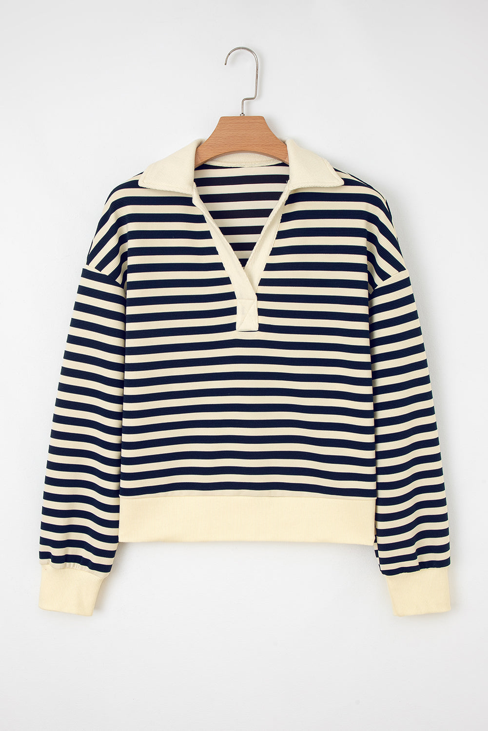 striped long sleeve top