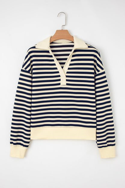 striped long sleeve top