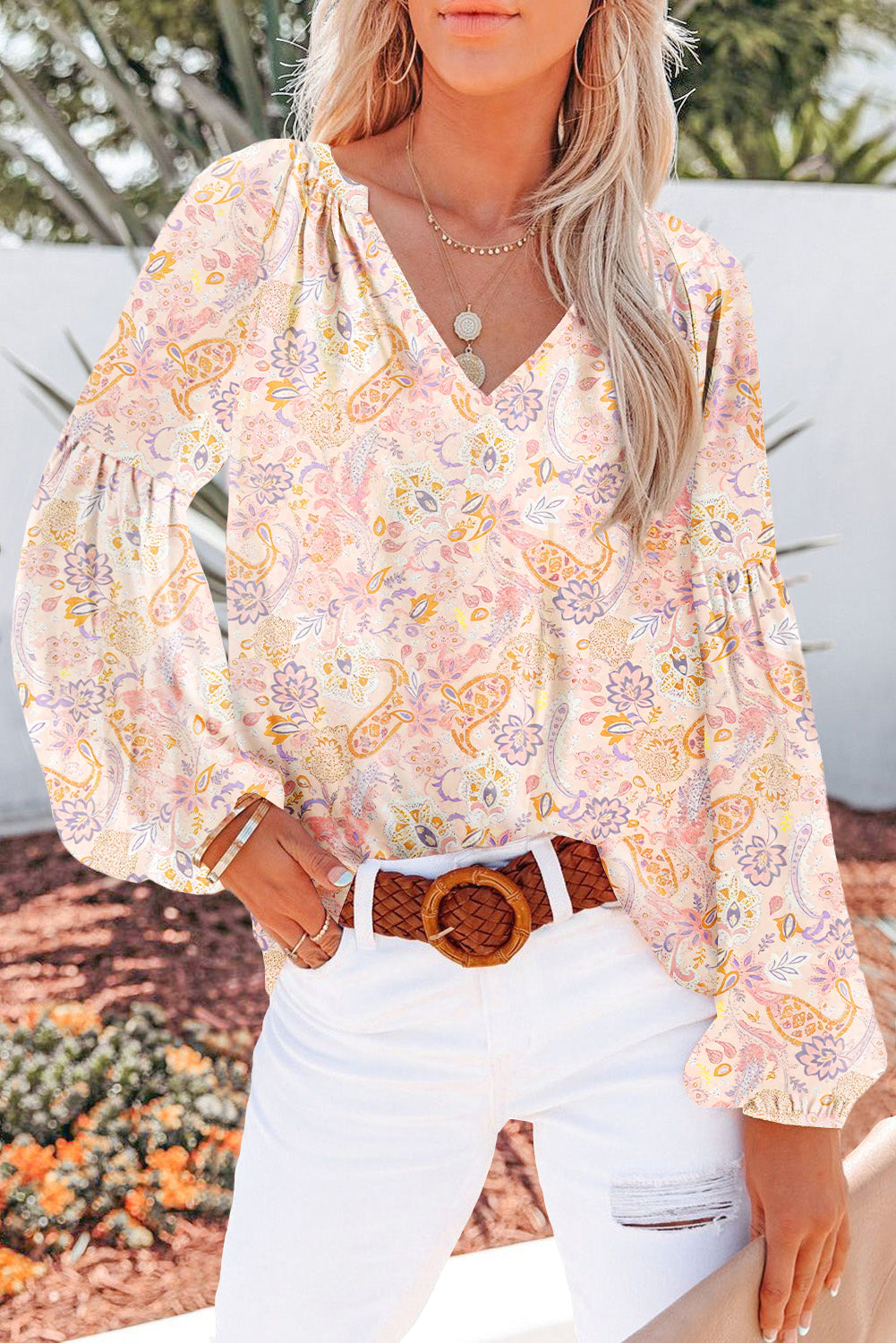 floral print top