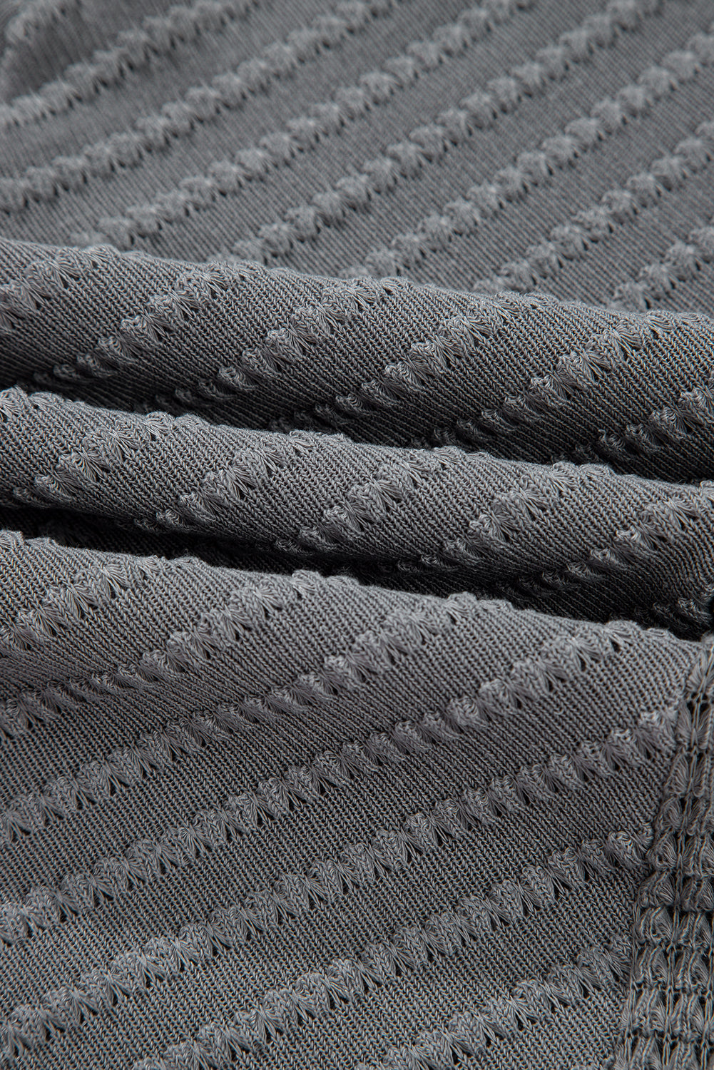 textured knit long sleeve top