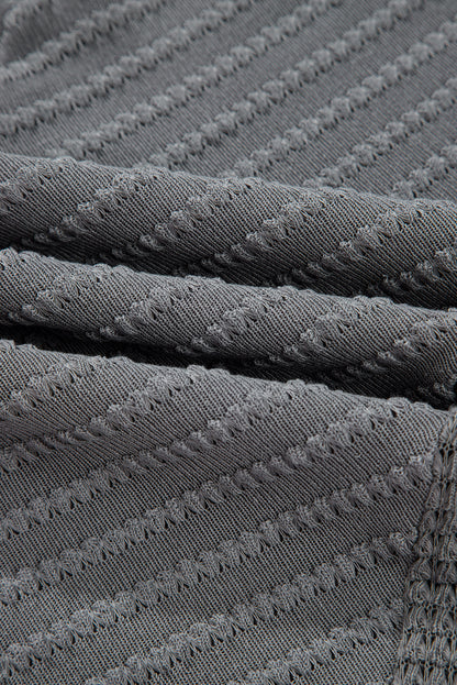 textured knit long sleeve top