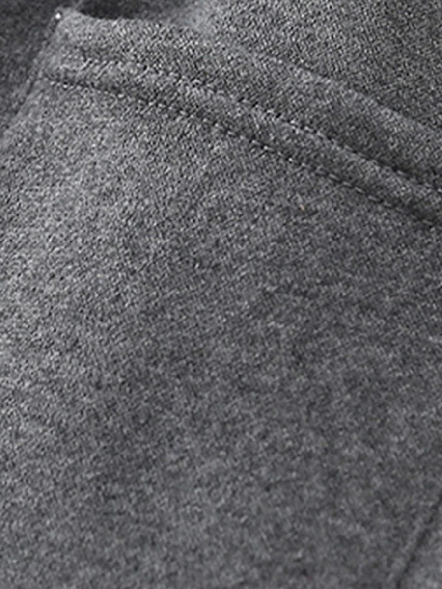 Women's Fleece Pants Polyester Solid Color Light Gray Dark-Gray Fashion High Waist Full Length Street Daily Fall Winter